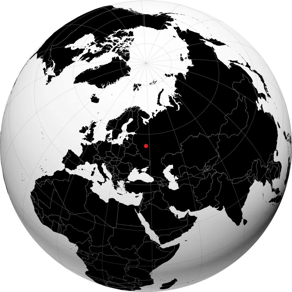 Podolsk på globusen