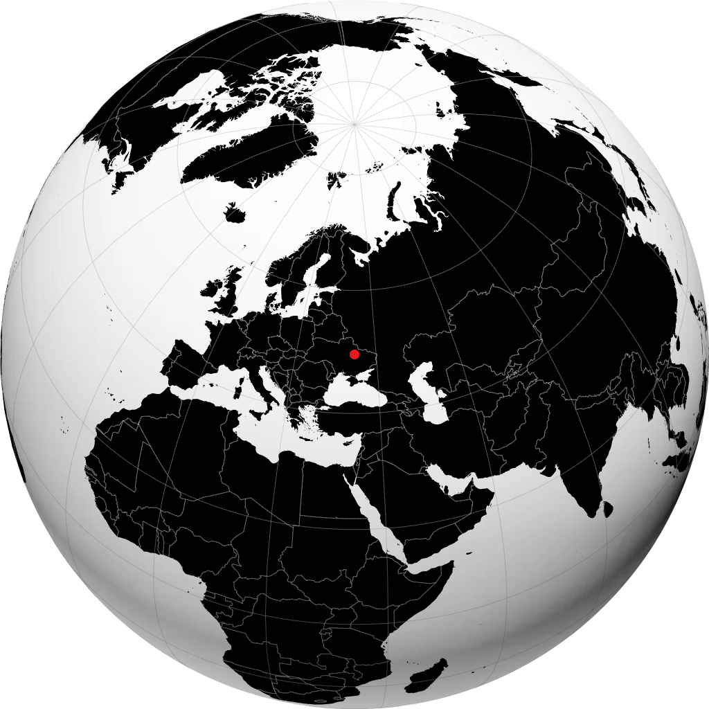Poltava på globusen