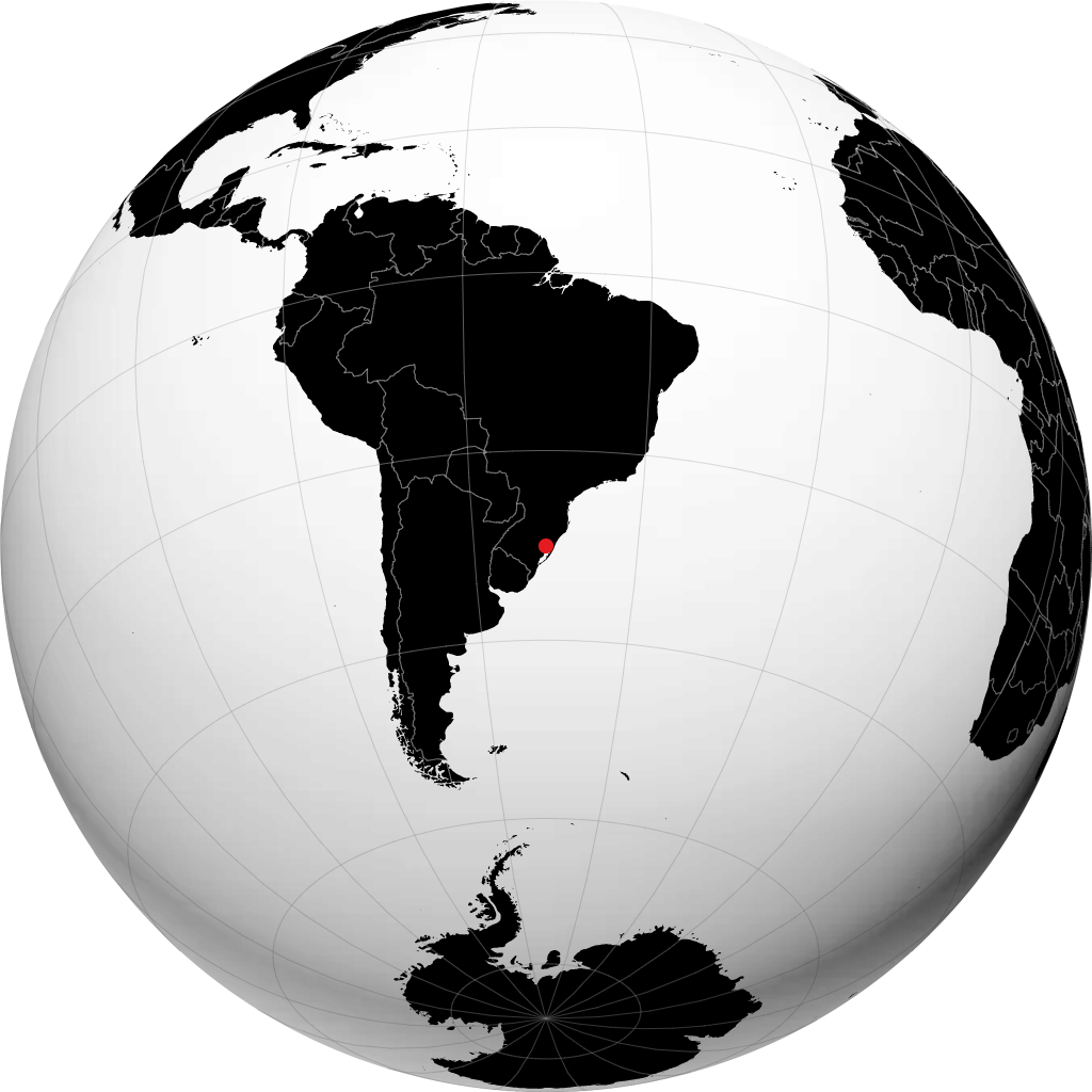 Porto Alegre på globusen
