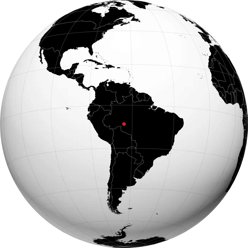 Porto Velho på globusen