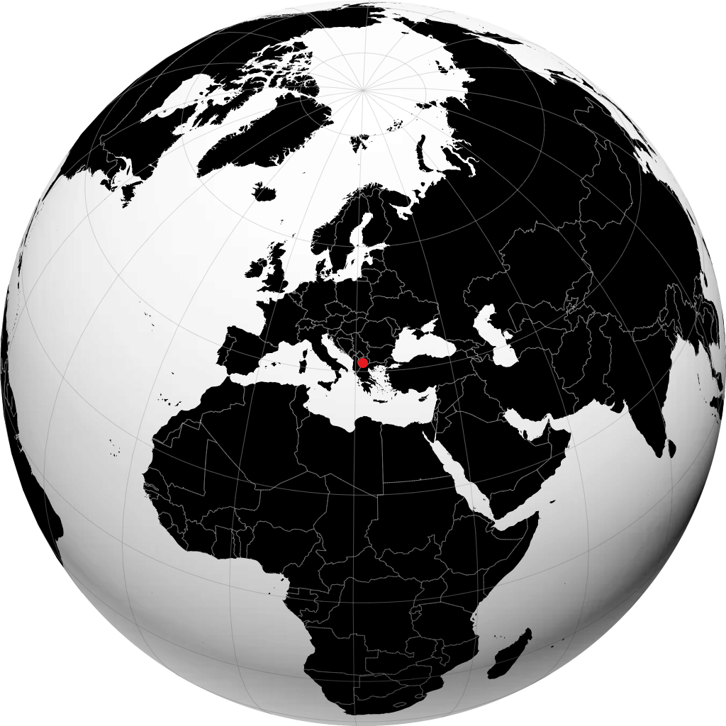 Prilep på globusen