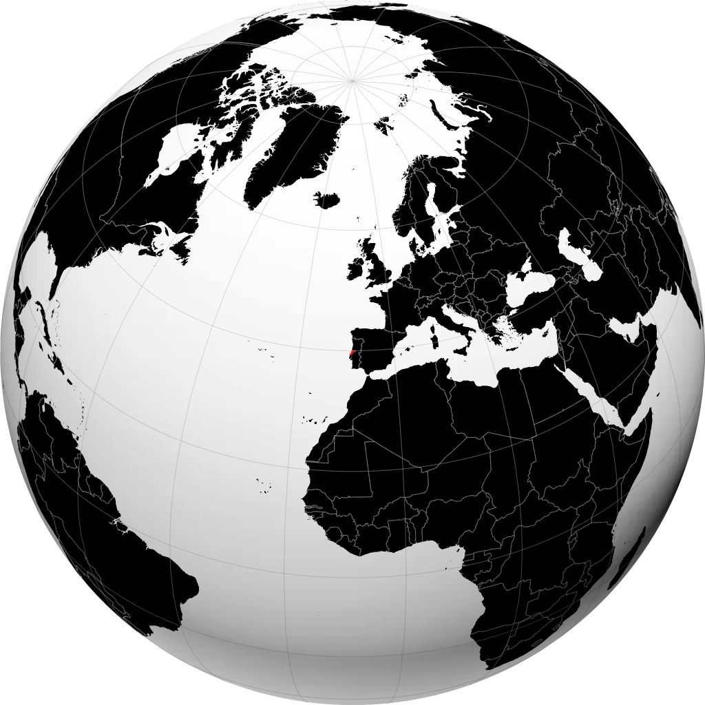 Leiria distrikt på globusen