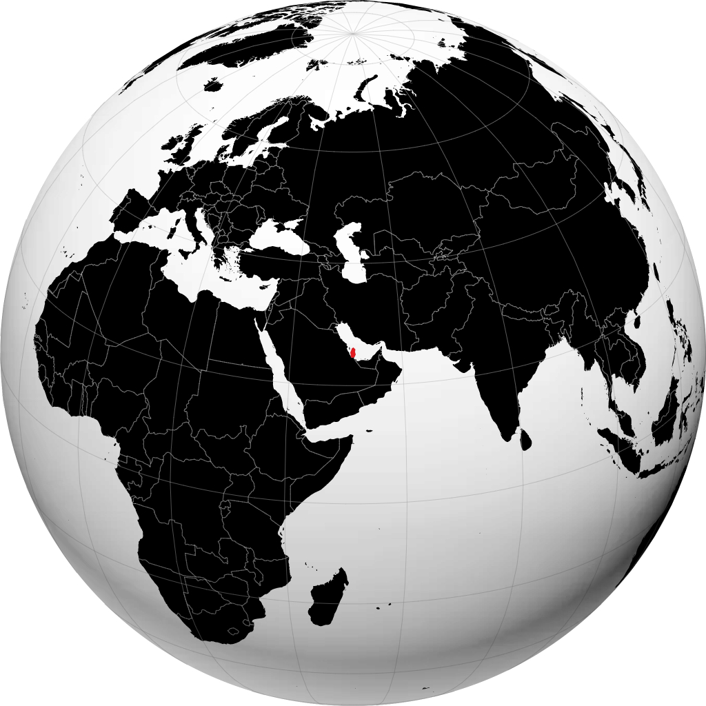 Qatar på globusen