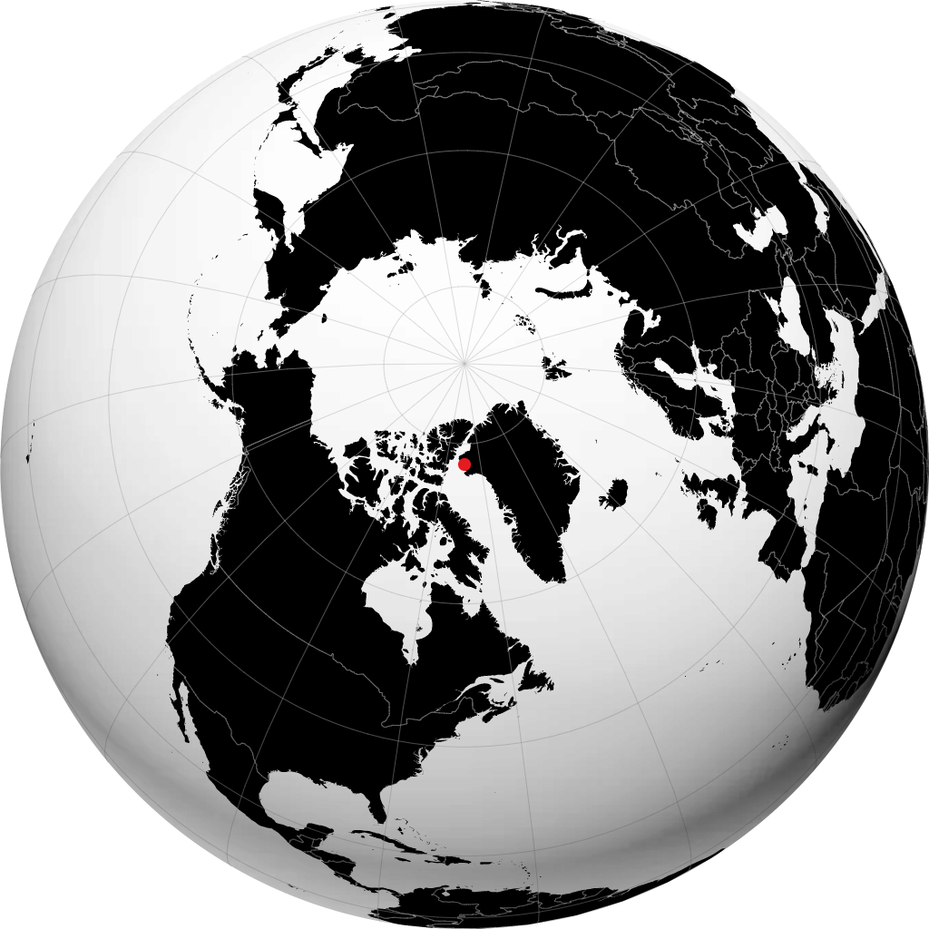 Qaanaaq på globusen