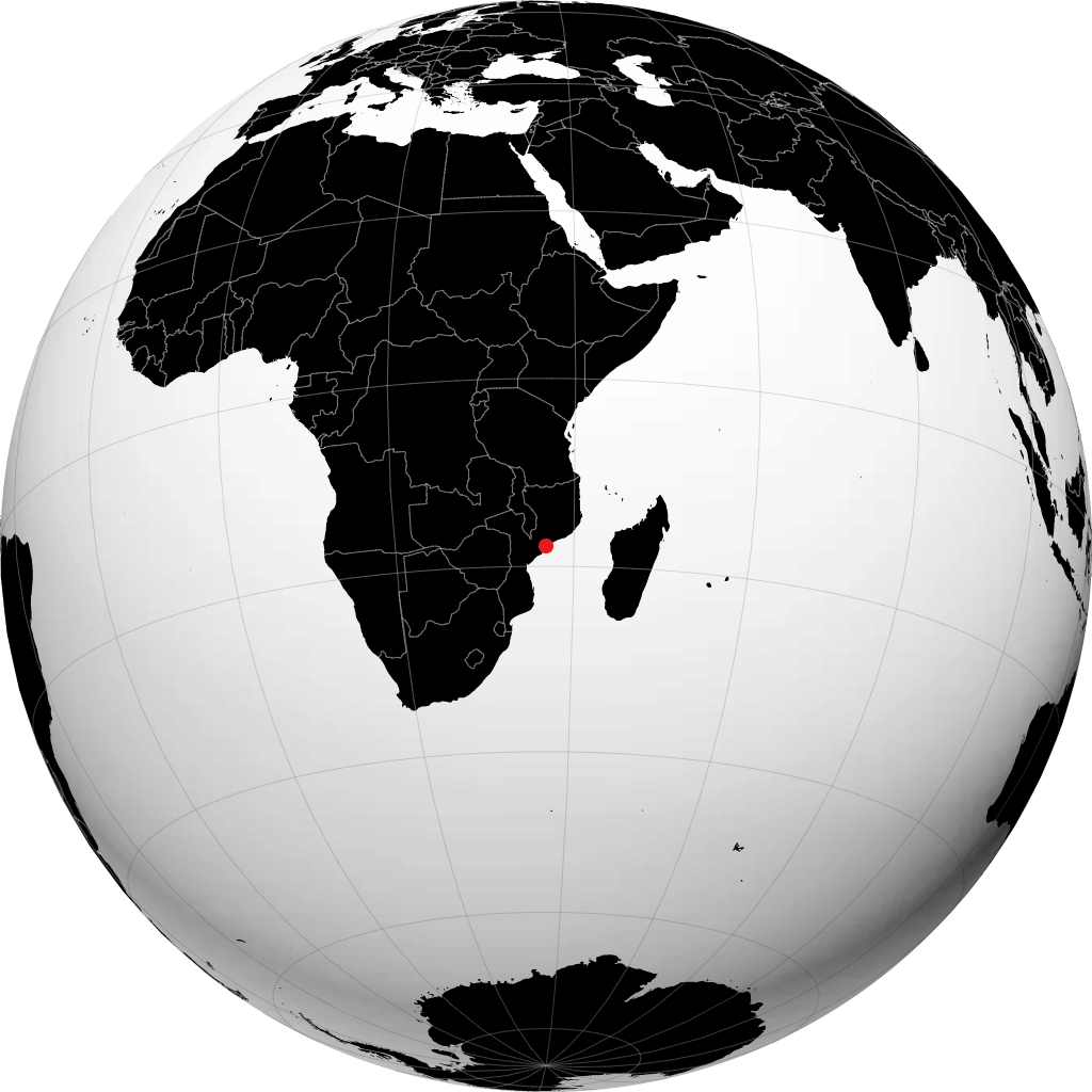 Quelimane på globusen