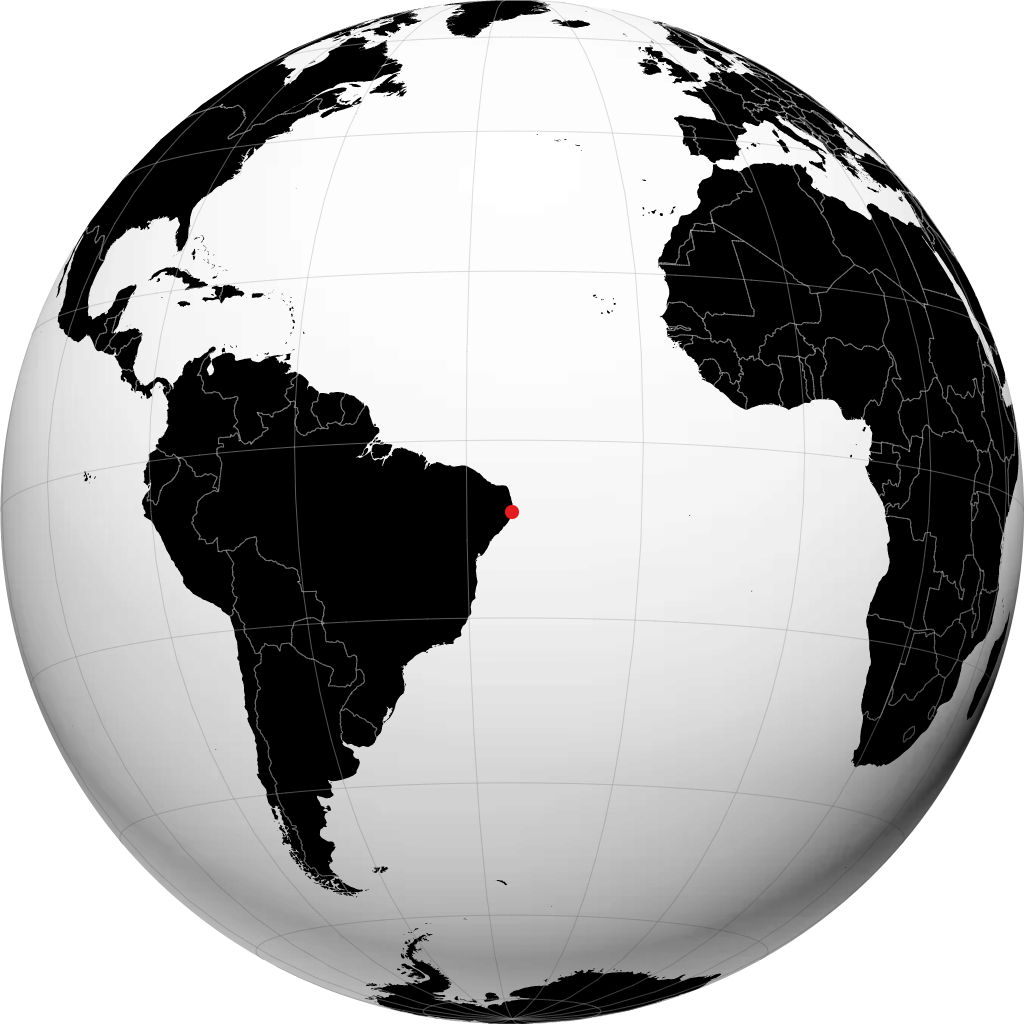 Recife på globusen