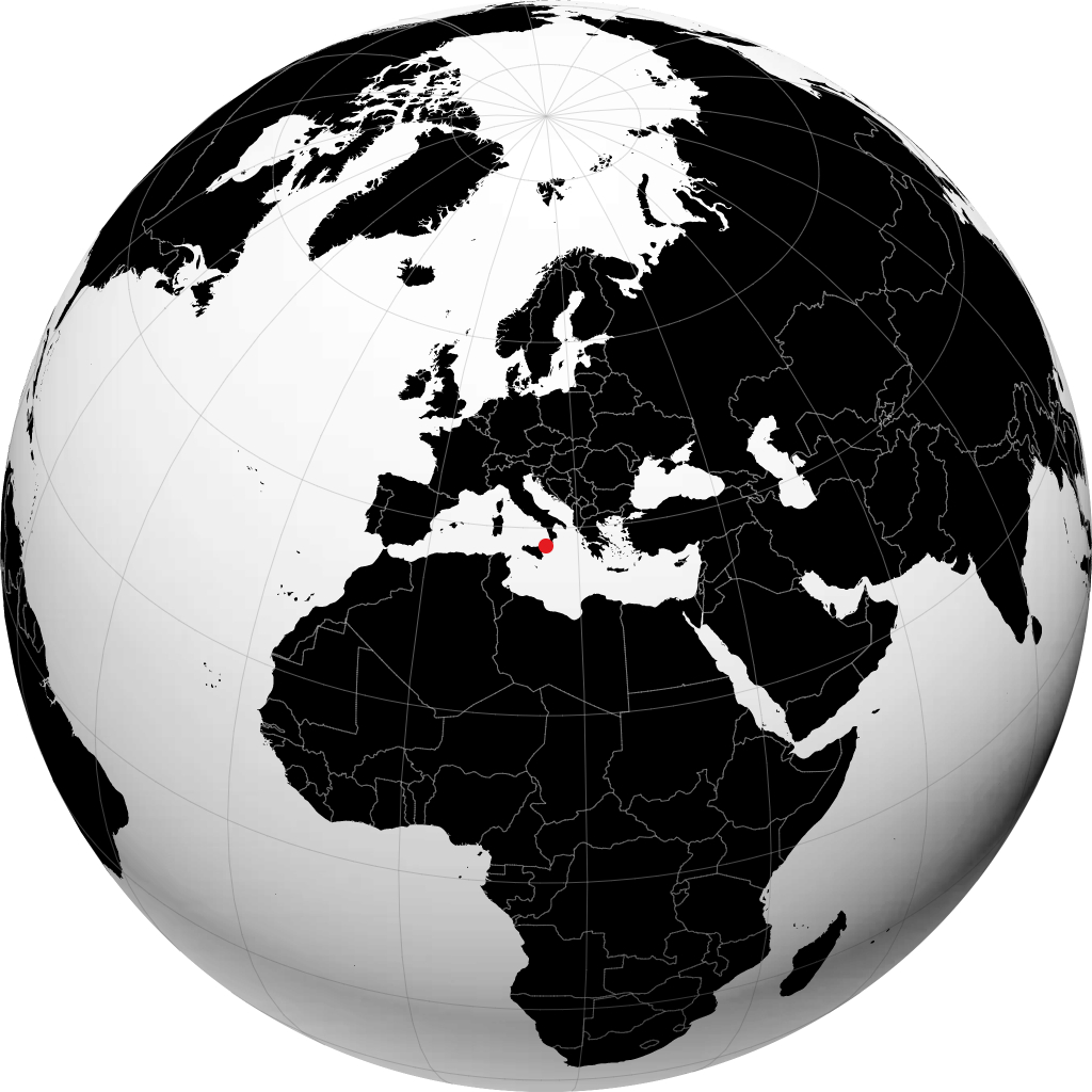 Reggio Calabria på globusen