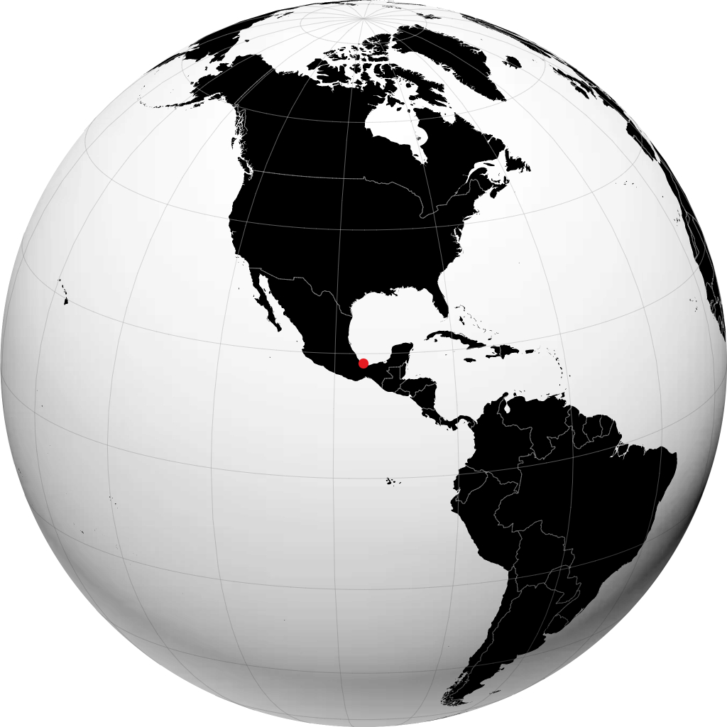 San Andres Tuxtla på globusen