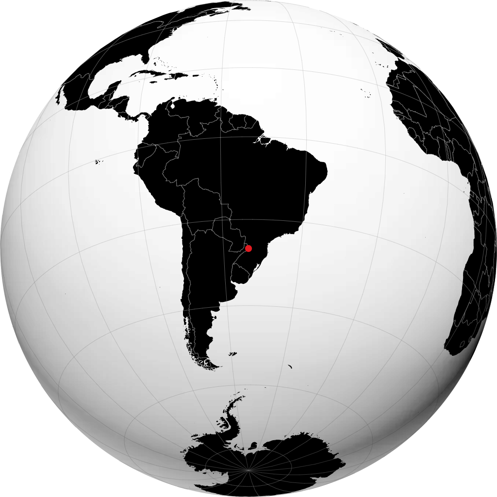 Sao Miguel d'Oeste på globusen