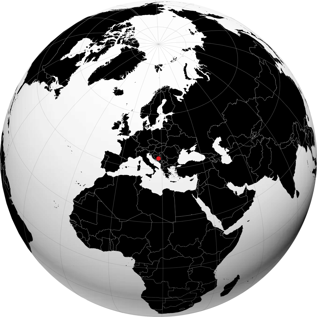 Sarajevo på globusen