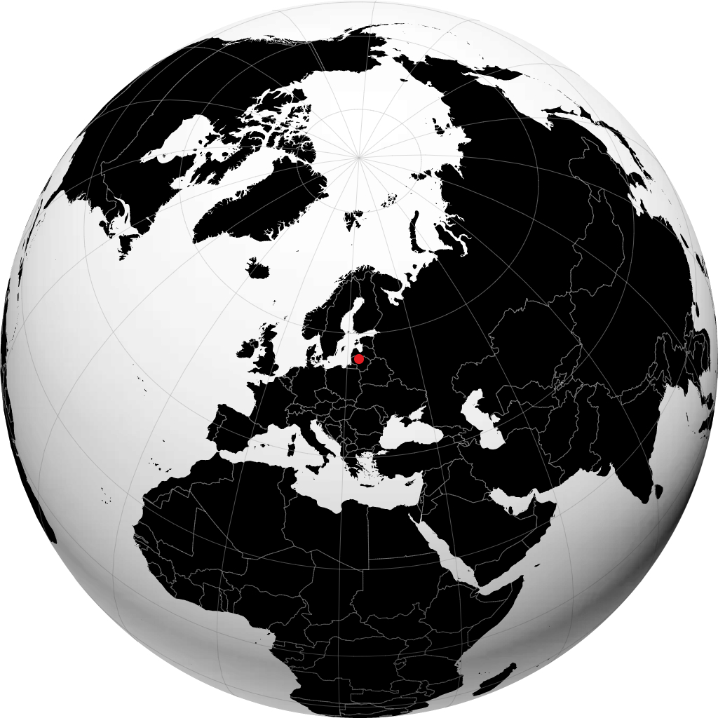 Šiauliai på globusen