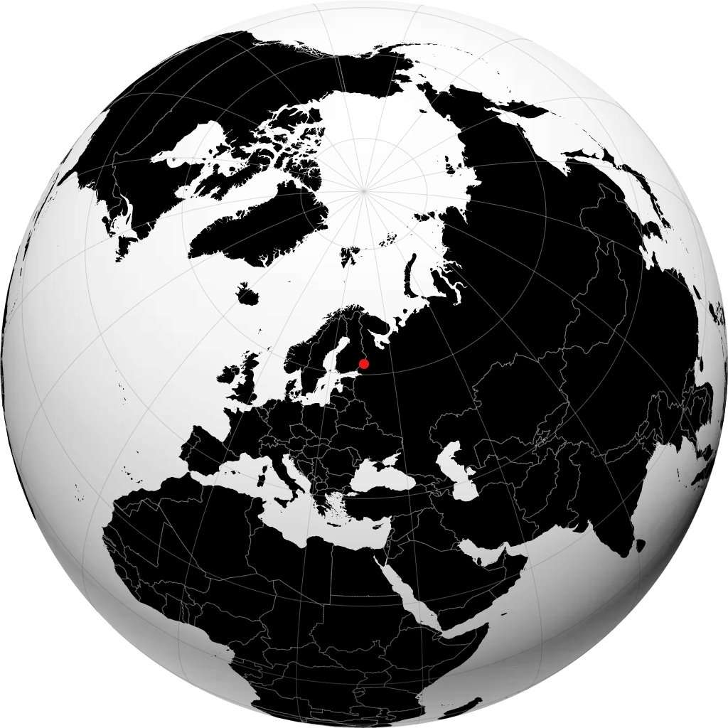 Sortavala på globusen