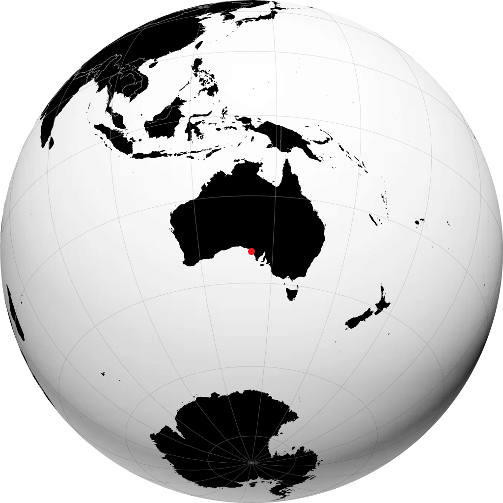 Streaky Bay på globusen