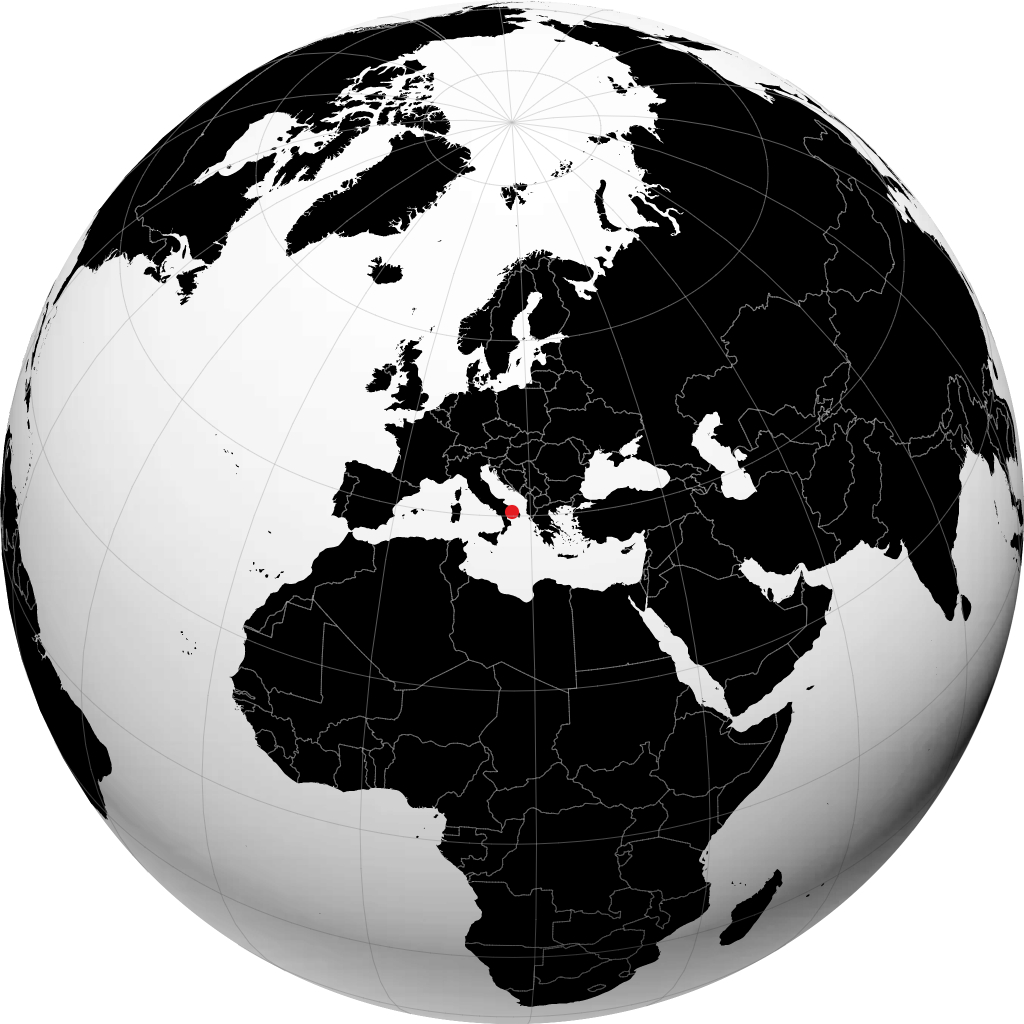 Taranto på globusen