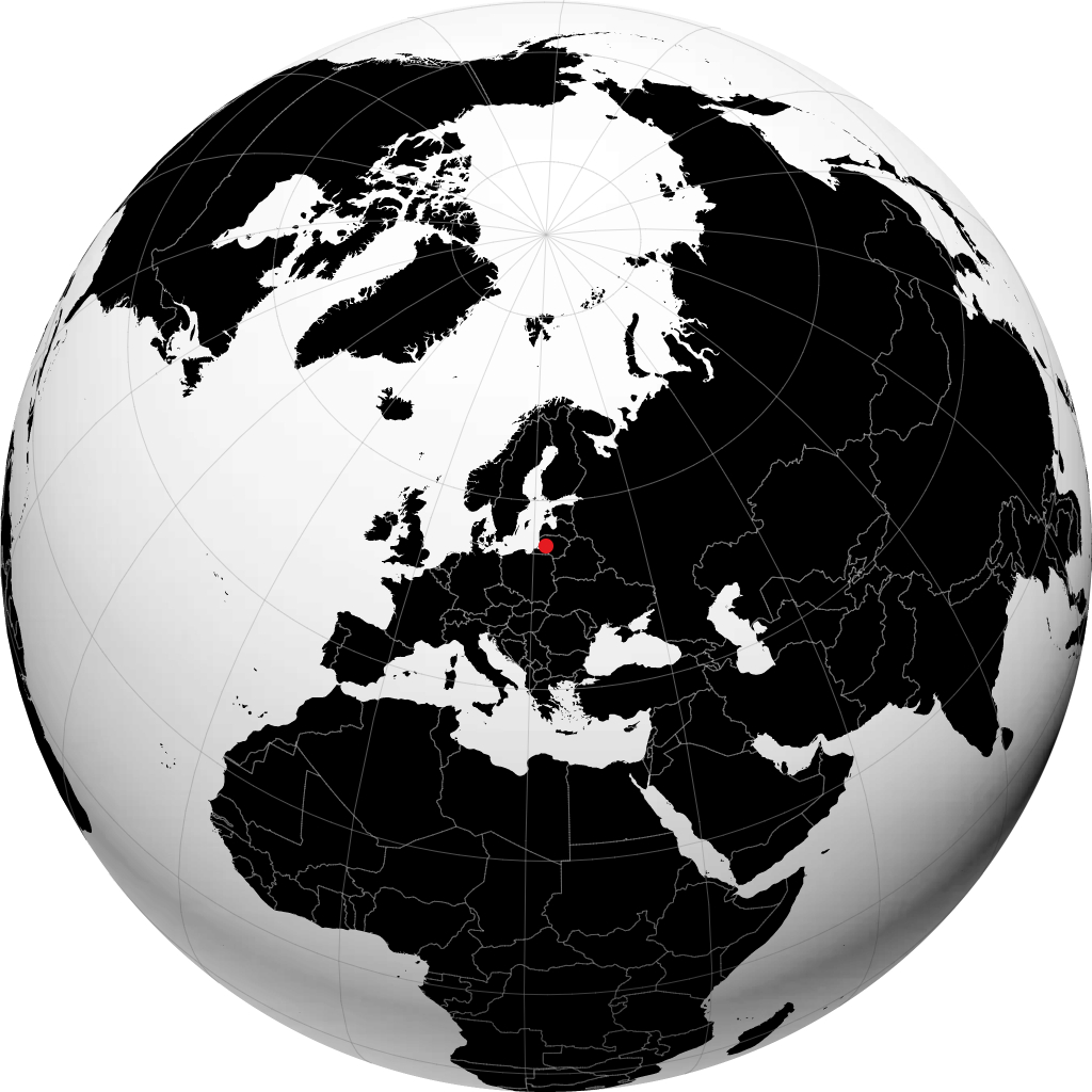 Tauragė på globusen