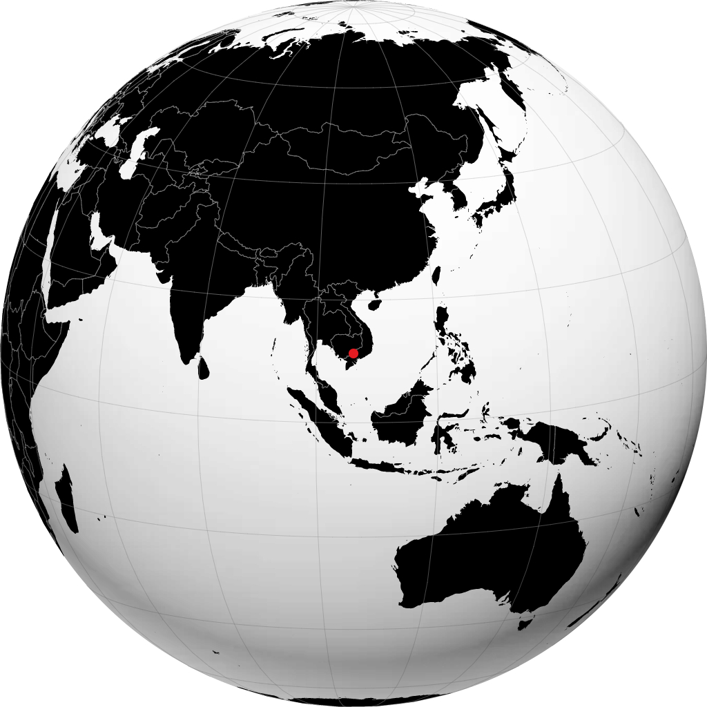 Tay Ninh på globusen