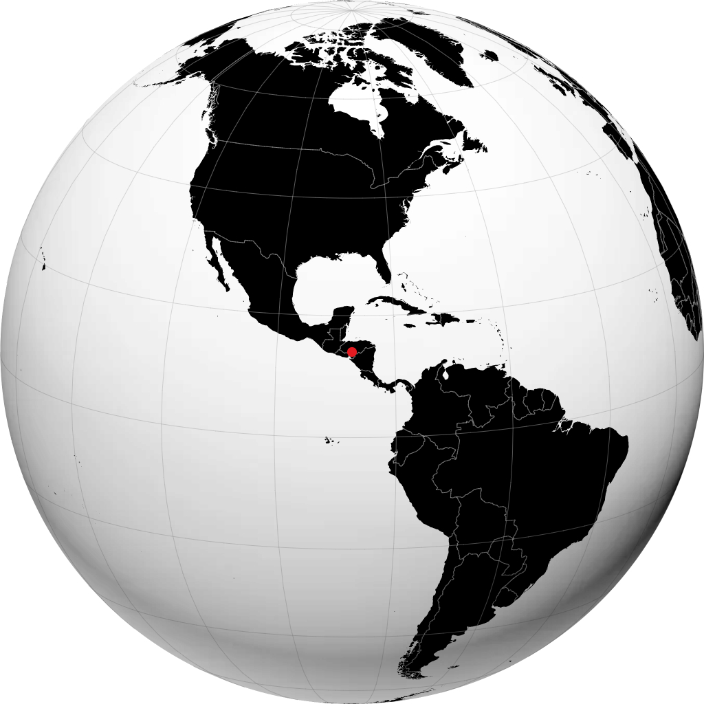 Tegucigalpa på globusen