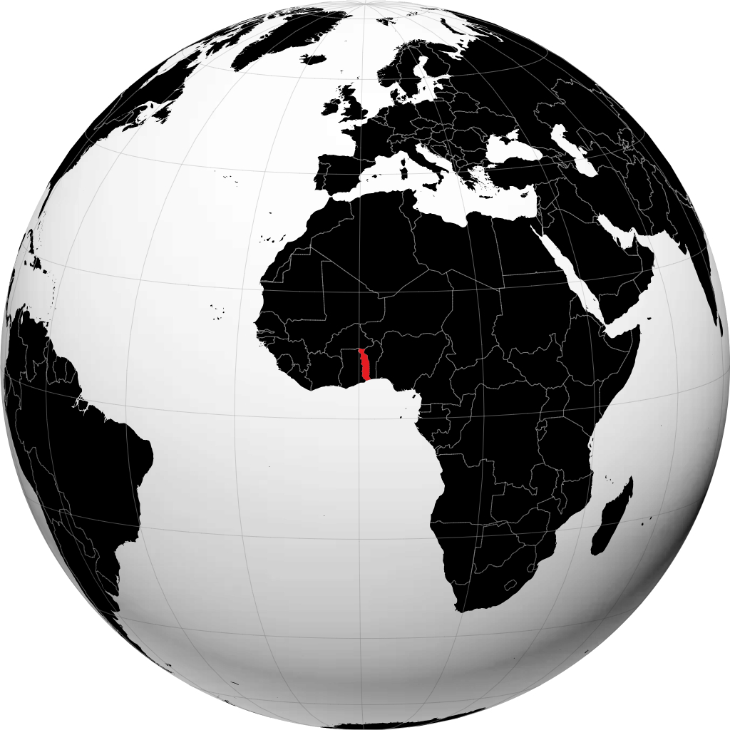 Togo på globusen