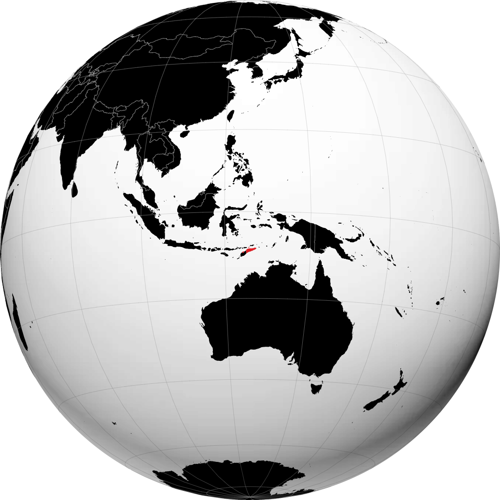 Øst-Timor på globusen