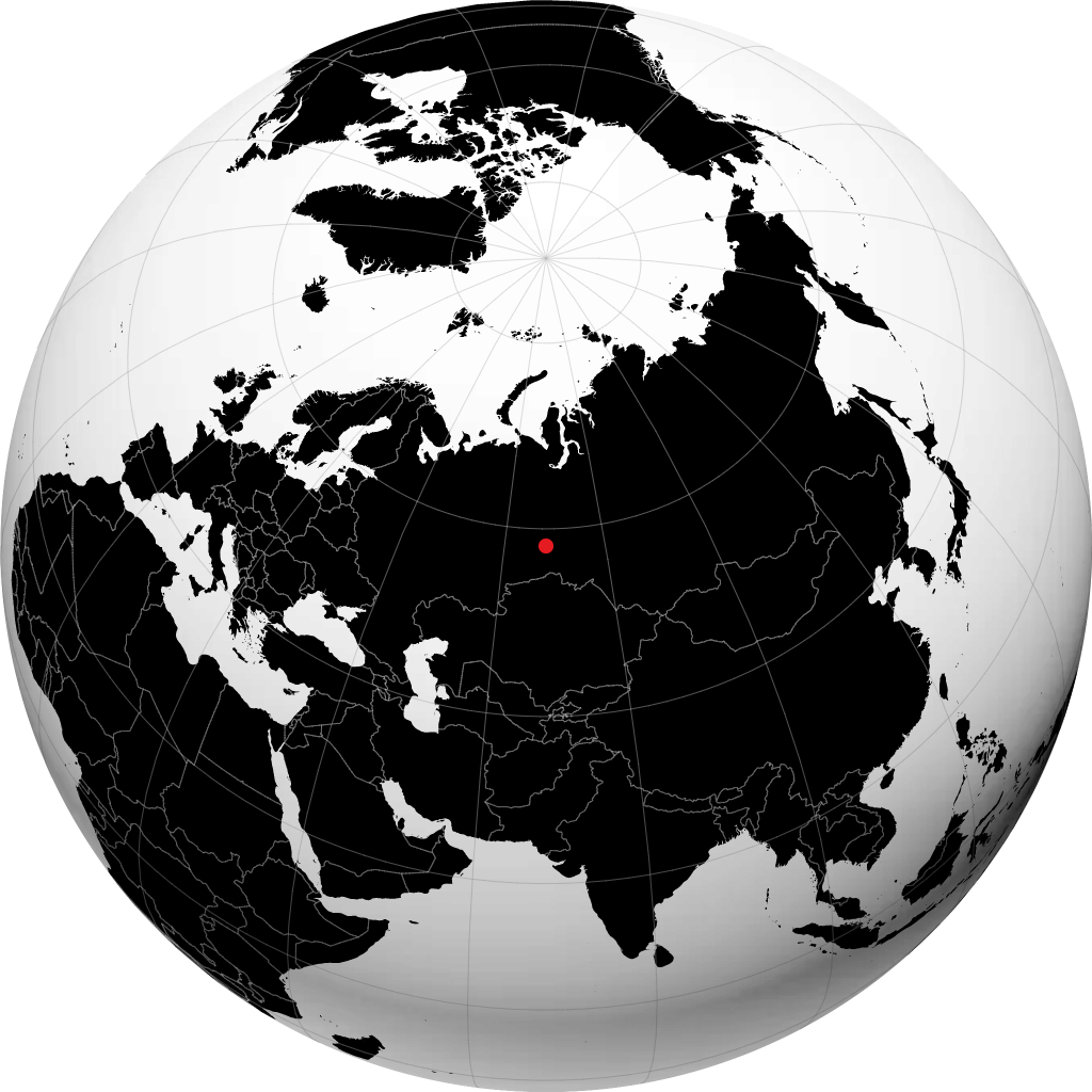 Tobolsk på globusen