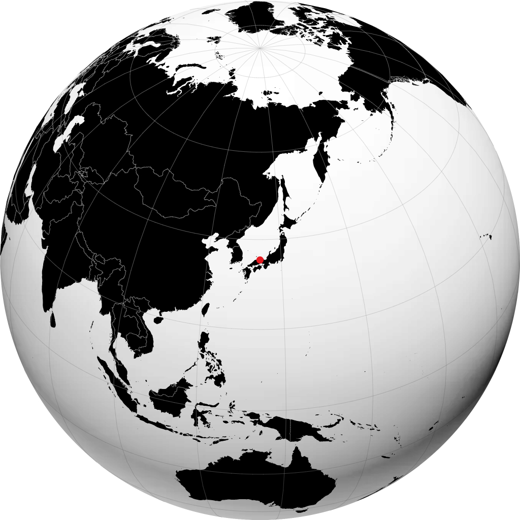 Tottori-shi på globusen