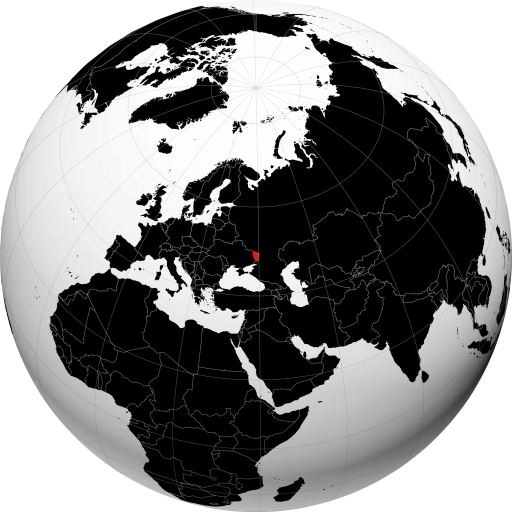 Luhansk-regionen på globusen