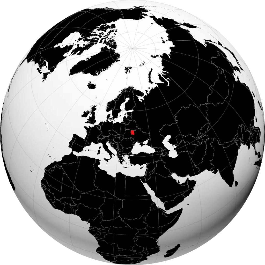 Zhytomyrska-regionen på globusen