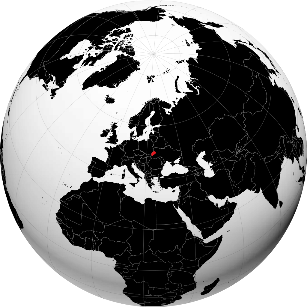 Lviv-regionen på globusen
