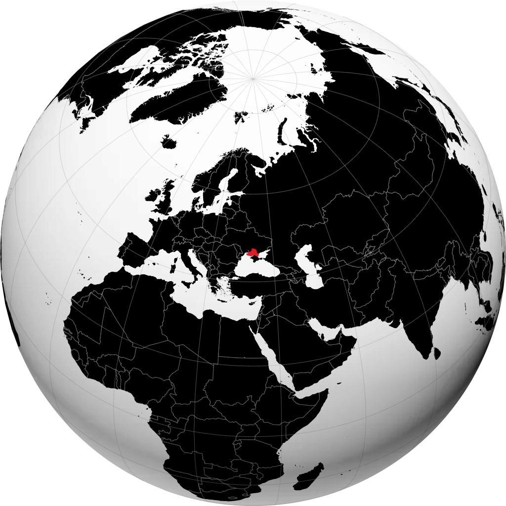 Kherson oblast på globusen