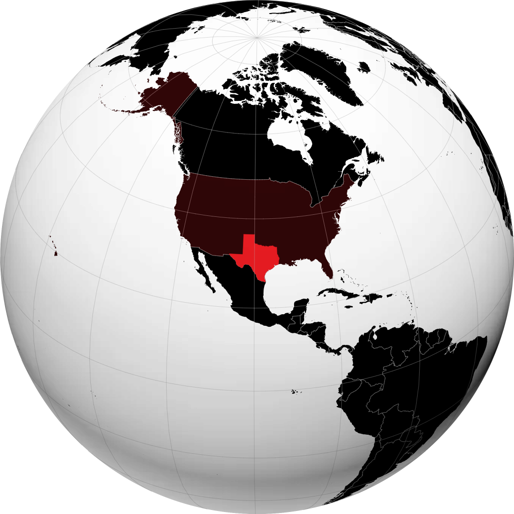 Texas på globusen