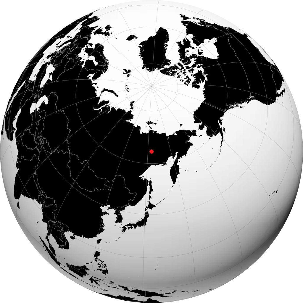 Ust-Nera på globusen