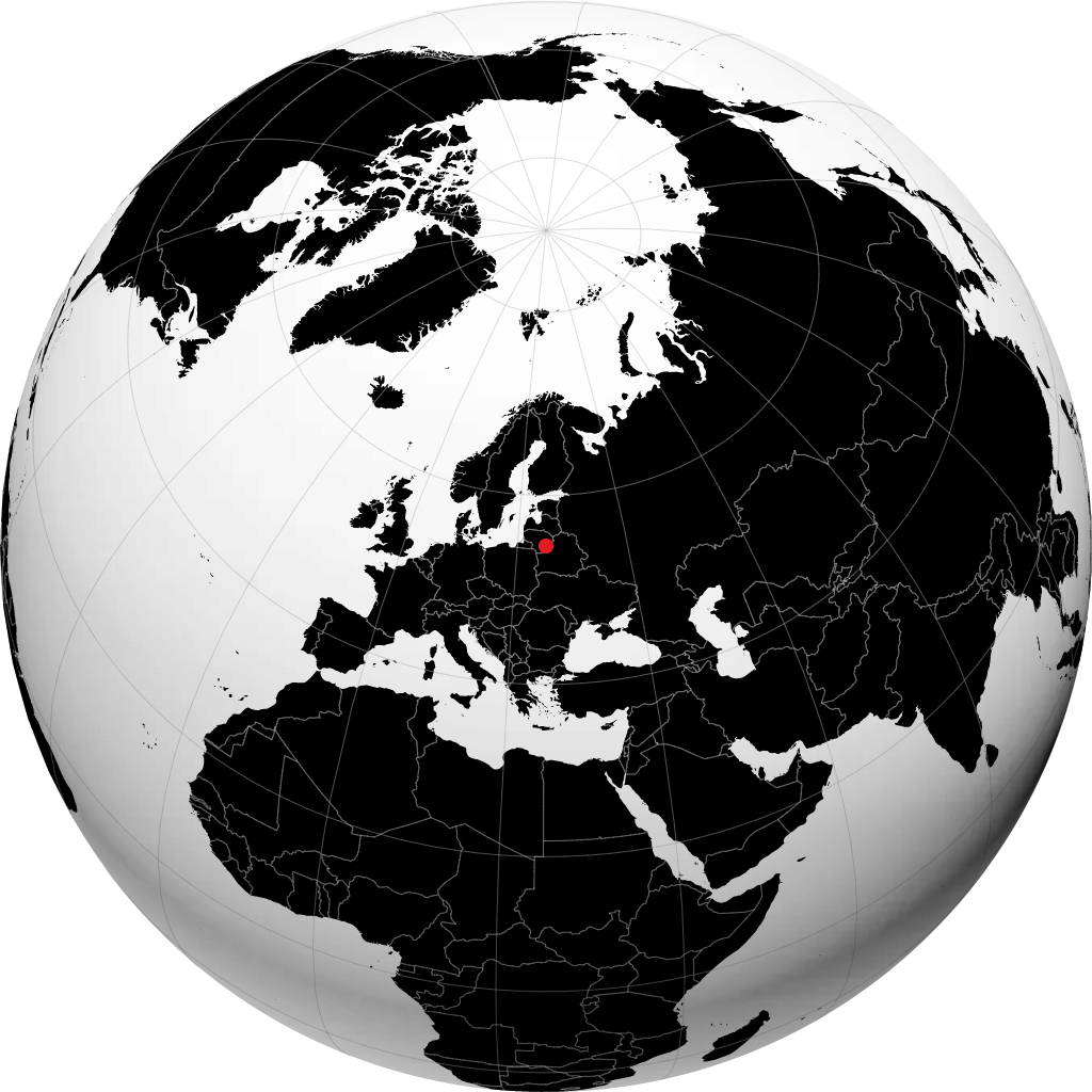 Vilnius på globusen