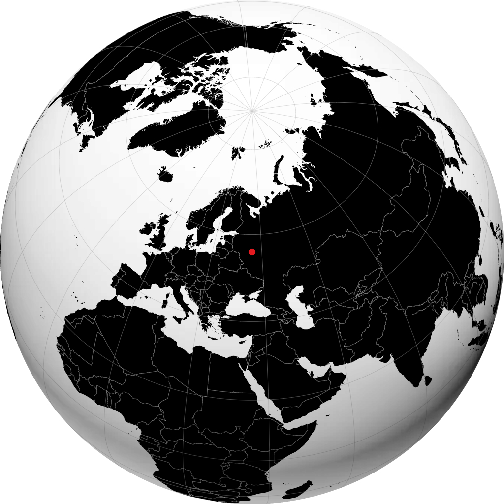 Volokolamsk på globusen