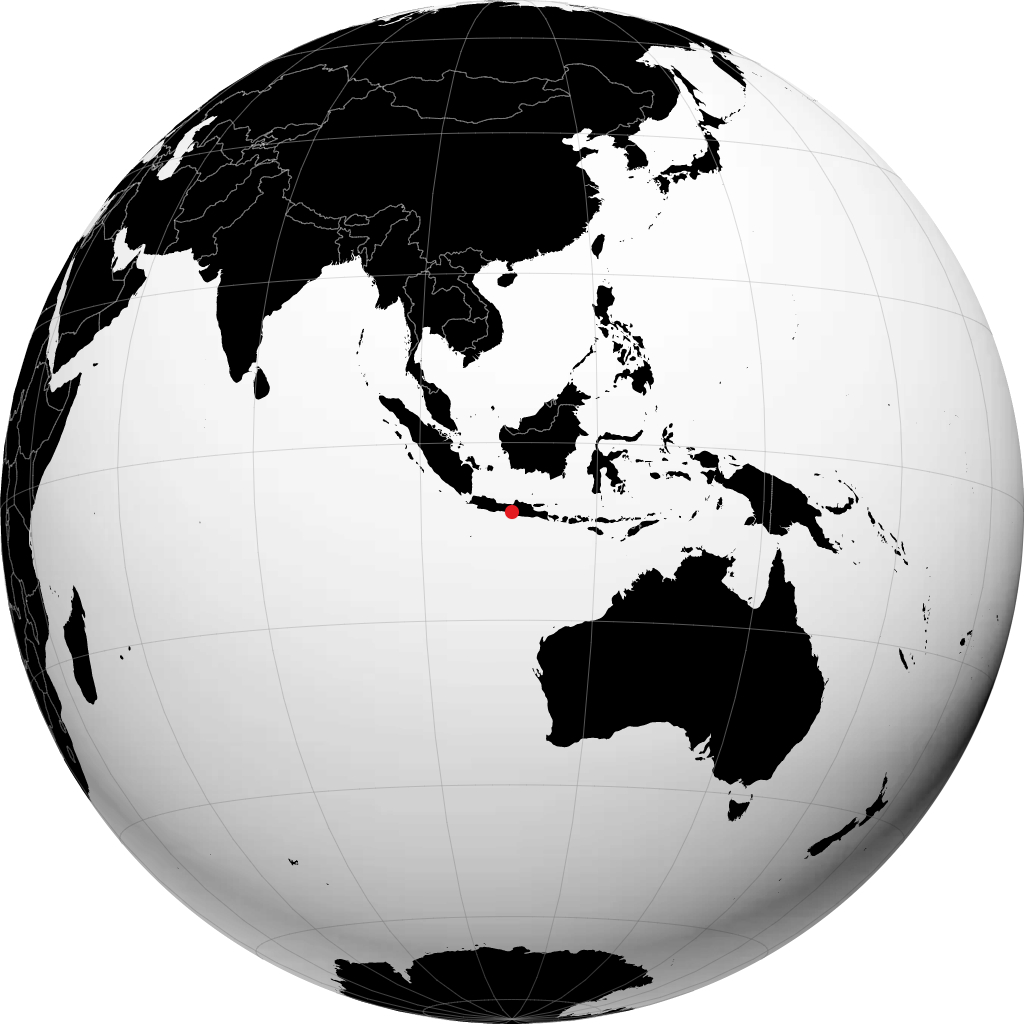 Yogyakarta på globusen