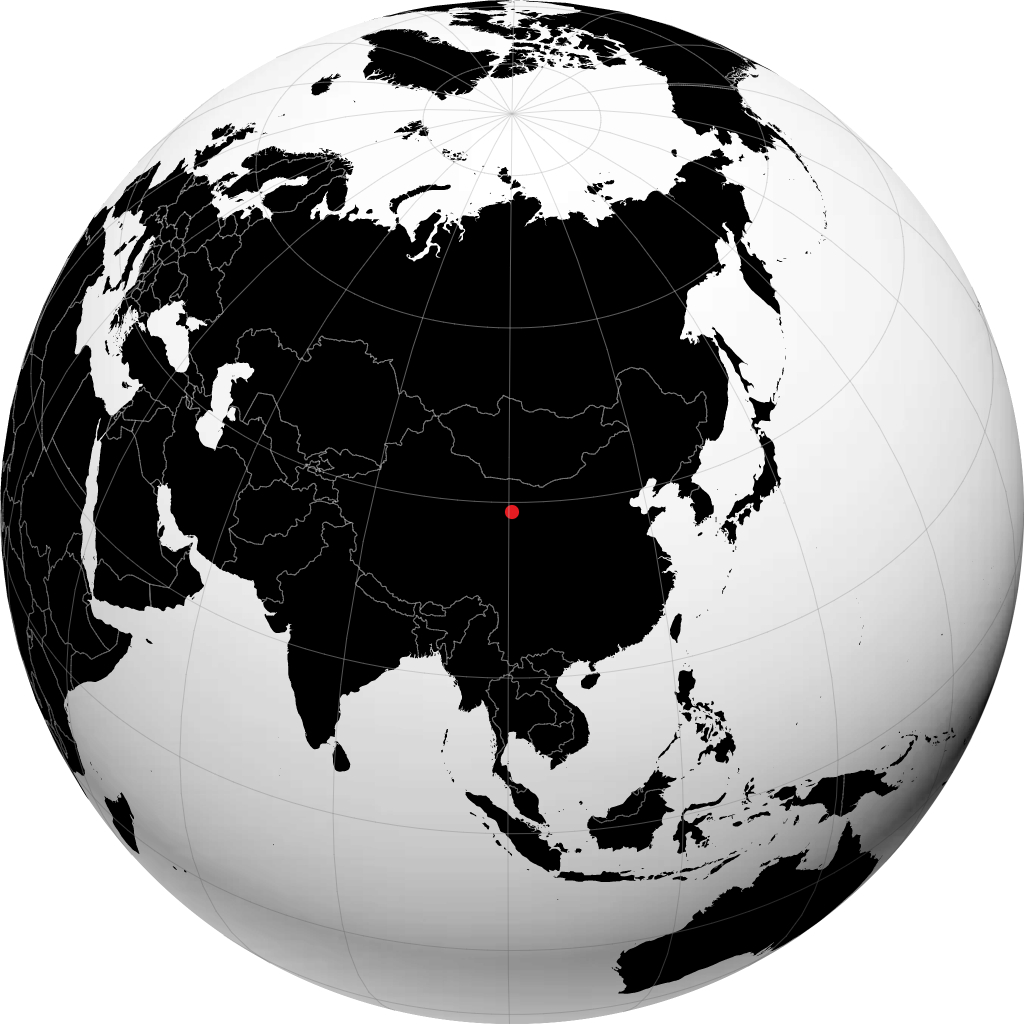 Zhangye på globusen